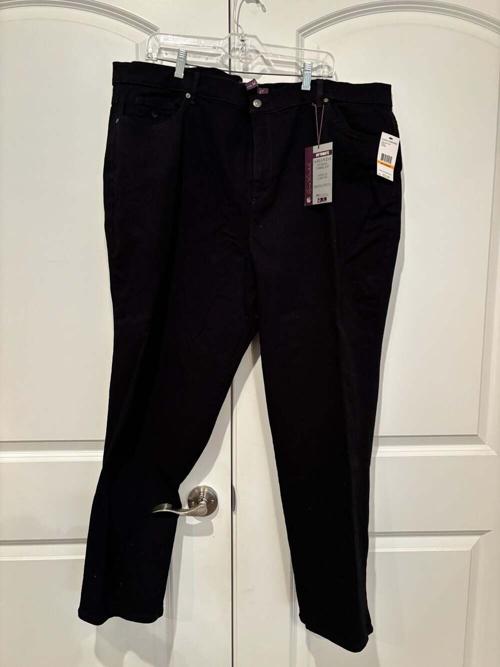 Gloria Vanderbilt Amanda Jeans Size 24W Black Slimming Classic Rise
